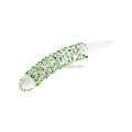 SacKnove 470041 Handmade Pull Beads Anal Plug Crystal Realistic Cucumber Glass Dildo For Women Pussy Masturbate